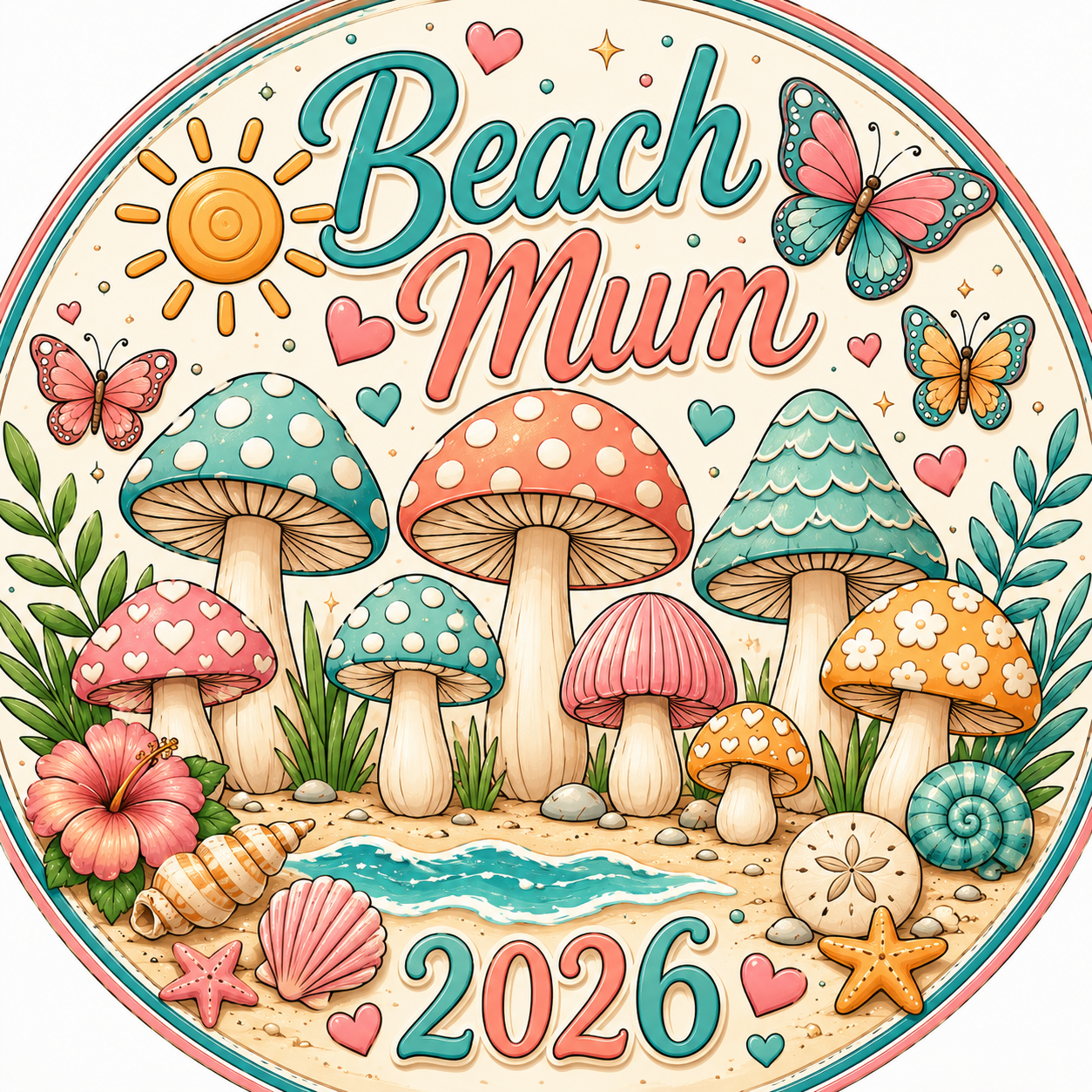 Beach Mum Tumbler | Beach Lover Gift | Coastal Coffee Cup | Summer Travel Mug